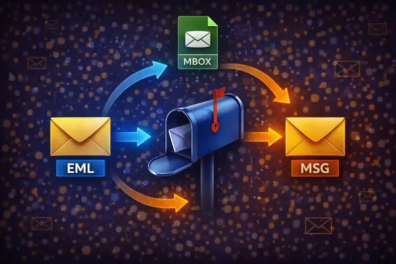 MailShift: Convert Email Files Between EML, MBOX, MSG, VCF &amp; More